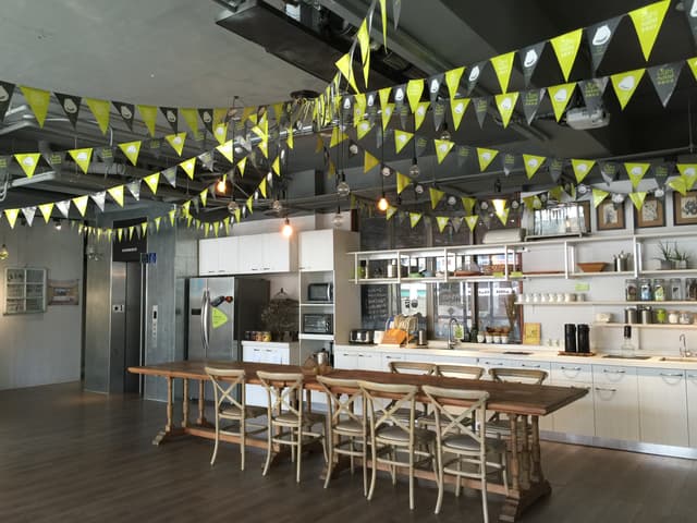 餐廳設施有冰箱、烤箱、微波爐、熱水、茶包與咖啡，設備相當齊全，完全能夠滿足吃貨的我！