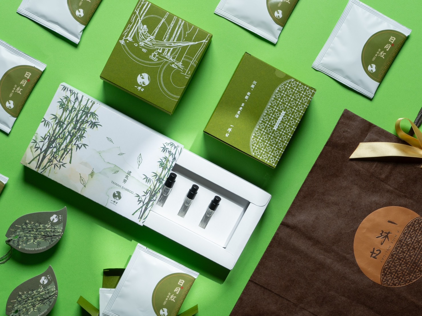 手搖飲品牌「一沐日」推出香氛禮盒！竹香香水、日月潭紅茶包組合，限量 200 份