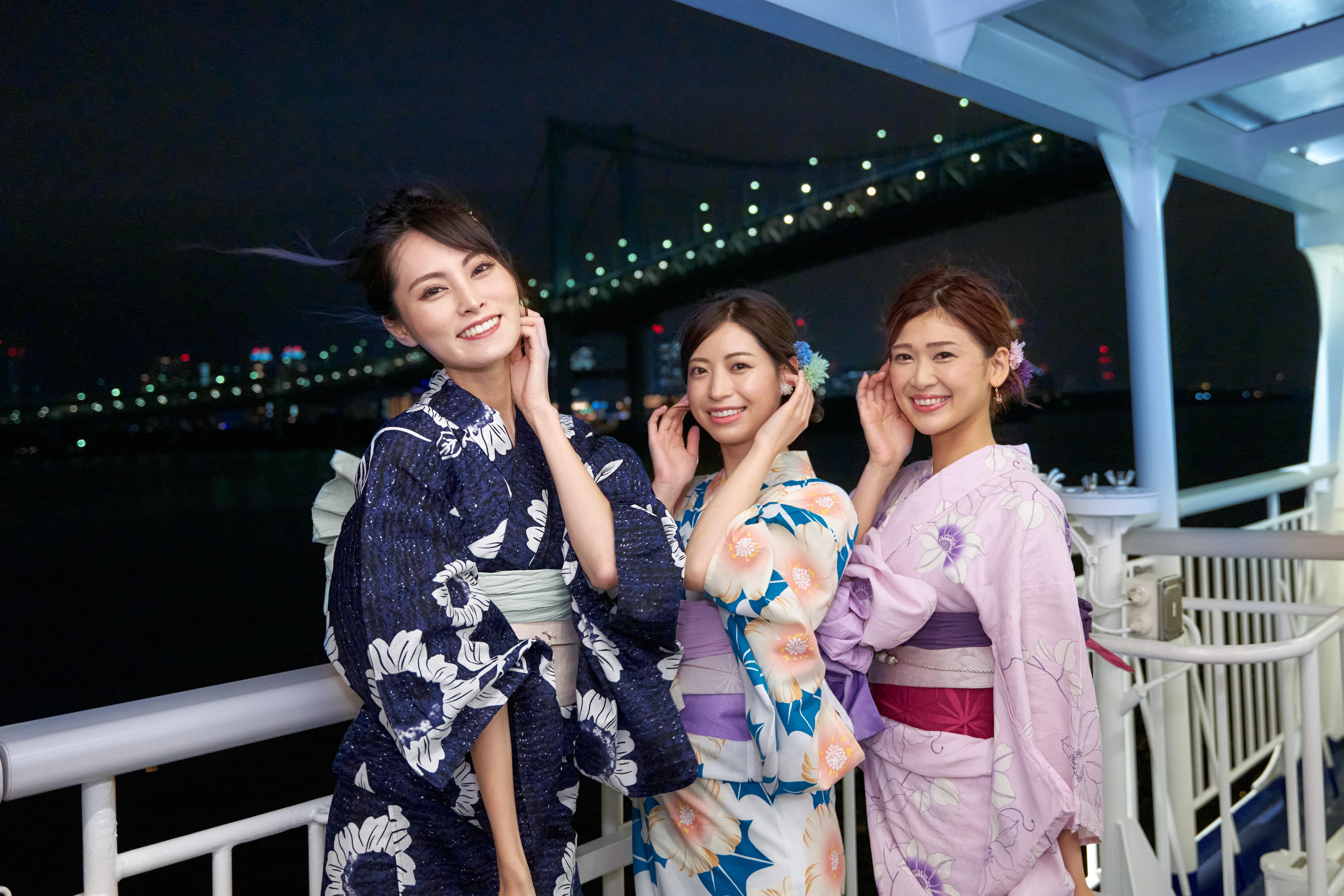 浴衣納涼的浪漫，日本夏季盛事「東京灣納涼船」穿浴衣欣賞無敵夜景，享受祭典美食！